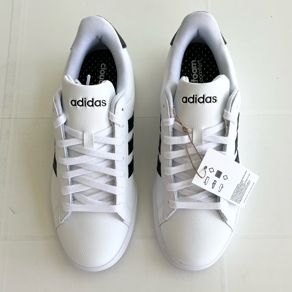 New ADIDAS Grand Court 2.0 Sneaker Shoes Women’s SIZE 7.5 White/Black - Picture 2 of 10